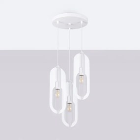 Lustră pe cablu Sollux SL.1361 NICUS 3xE27/15W/230V alb