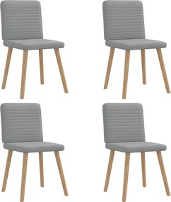 vidaXL Scaune de bucătărie pivotante, 4 buc., gri deschis, textil