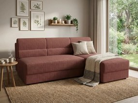 Coltar extensibil reversibil TAVERO 201x140 cm, roz inchis