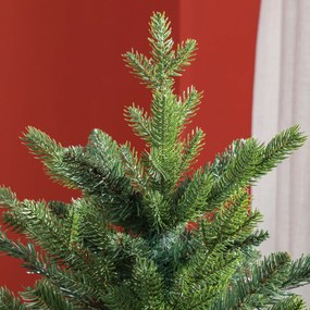 HOMCOM Brad de Crăciun Artificial cu 1309 Crengi, Pliabil cu Bază Metalică, Ø105x150 cm, Verde | Aosom Romania