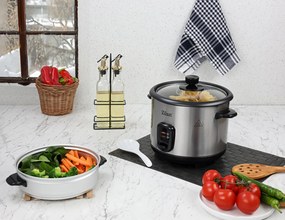 Aparat de gatit Zilan ZLN9570 2 in 1 pentru gatit orez si alimente la abur, capacitate 1.5L, 500W, sistem anti-alunecare