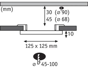 Paulmann 92388 - LED/8,5W IP44 Lampă încastrată baie VARIFIT 230V