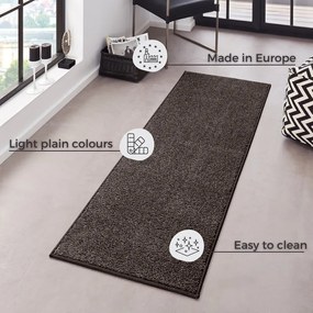 Covor Hanse Home Pure, 80x300 cm, gri antracit