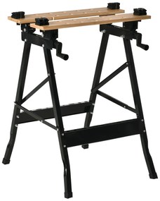 HOMCOM Banchet de Lucru Pliabil 4 Menghine, Riglă și Goniometru Capacitate 150 kg | Aosom Romania