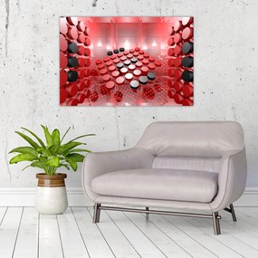 Tablou cu abstracți din butoane (90x60 cm)