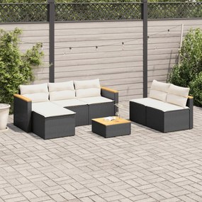 3213537 vidaXL Set mobilier de grădină cu perne, 5 piese,poliratan/lemn acacia