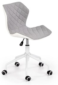 Scaun de birou copii Matrix III alb gri