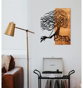 Decorațiune de perete 47x58 cm lemn/metal Pomul vieții