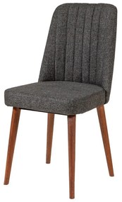 Scaun de sufragerie Vina Anthracite and Walnut