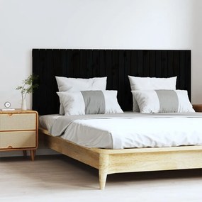 824852 vidaXL Tăblie de pat pentru perete, negru, 159,5x3x60 cm