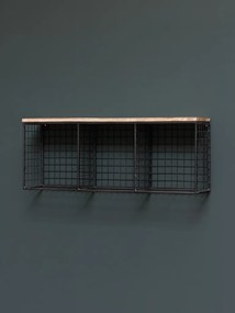 Raft de perete, din metal, cu aspect vintage, Industrial