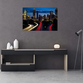 Tablou - Oraș de noapte (90x60 cm)