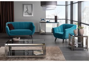 Canapea catifea, 2 locuri Culoare Verde / Wenge ELITE 2 VELVET
