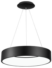 Lustra moderna suspendata LED 3000K Ã60cm RANDO negru NVL-6167220