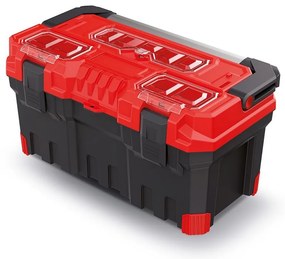 Cutie pentru scule cu maner metalic 55,4 x 28,6 x 27,6 cm, rosu