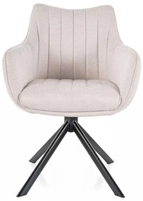Scaun de bucătărie Azalia Velvet, crem / negru