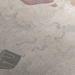 Tablou - Baloane deasupra orașului, nuanțe reci (120x50 cm)
