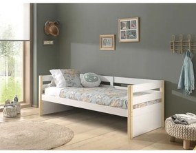 Pat Margrit pentru copii 90x200 cm alb pin masiv – Vipack