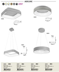 Plafoniera LED cu telecomanda design modern Adeline, 45cm 3928 RX