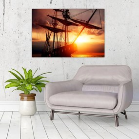 Tablou - Navă de pirați veche (90x60 cm)