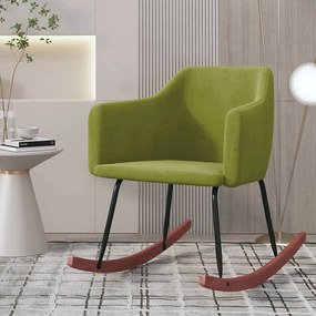 331257 vidaXL Scaun balansoar, verde deschis, catifea