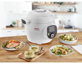 Multicooker Tefal CY851130 Cook4me, 1600 W, 6 L, 6 moduri de gătit, Pornire întârziată, Economisire căldură, Alb