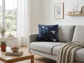 Fata de perna dubla fata DUO SENSE NOCTIFLORA 45x45 cm Cocolino/flanel, albastru inchis
