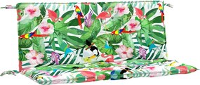 vidaXL Perne bancă de grădină 2 buc. multicolor 120x50x7 cm textil