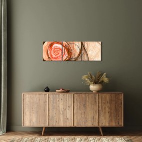 Tablou - Trandafir sufletului artistic (cu ceas) (90x30 cm)