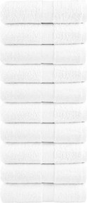 vidaXL Prosoape de baie premium, SOLUND, 10 buc., albe, 30x30 cm, 600 g/m²