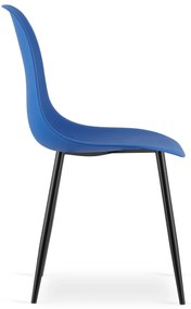 OFERTA Scaun albastru OSAKA cu picioare negre II. clasa