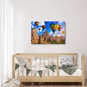 Tablou - Baloane cu aer cald, Cappadocia, Turcia. (90x60 cm)
