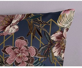 Lenjerie de pat albastru-închis din microfibră pentru pat dublu, extinsă 200x220 cm Jos – Good Morning