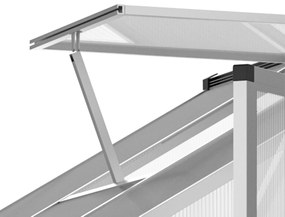 Outsunny Seră de Grădină 3 x 2 m Aluminiu Policarbonat 5,5 m² Fundație Fereastră locket | Aosom Romania