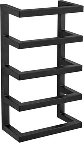 Suport pentru prosoape, otel, negru mat, 4 rafturi, FONDIRO, WENKO