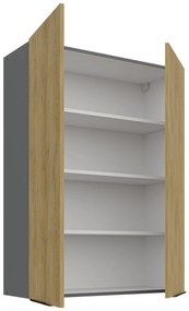 Dulap superior de bucătărie Carminia 80 G-108 2F (stejar cremona + antracit). 1127931