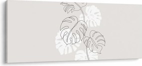 Tablou - Linia de artă monstera N⁰3 (120x50 cm)