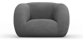 Fotoliu gri cu tapițerie din stofă bouclé Essen – Cosmopolitan Design