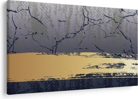 Tablou - Albastru și aur abstracție N⁰1 (90x60 cm)