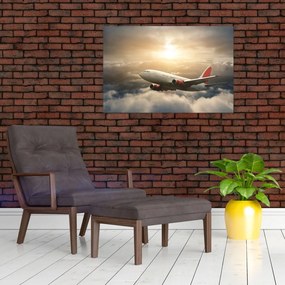 Tablou - Avion în nori (90x60 cm)