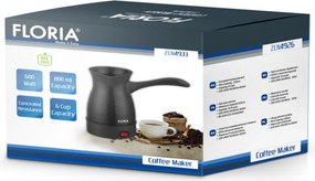 Ibric electric Floria ZLN4933 Negru, putere 600W, capacitate 600 ml, 6 cesti, Negru