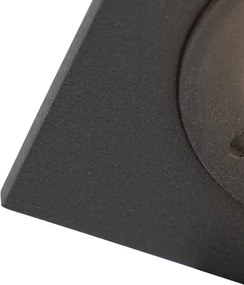 Spot încastrat inteligent negru pătrat IP44 incl. Wifi GU10 - Xena