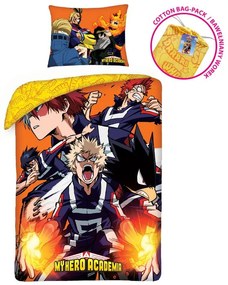 Academia de supereroi Fire husa de pat 140×200cm, 70×90 cm