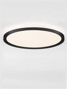 Plafoniera LED design slim ALMIRA negru D-40cm