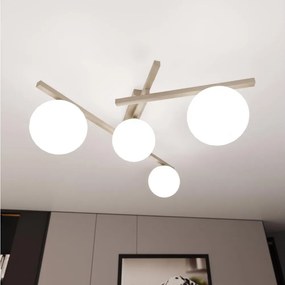 Plafonieră SMART 4xE14/10W/230V bej/alb