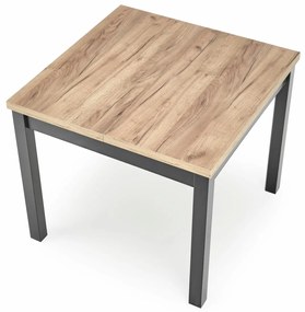 Masa patrata Tiago extensibila L90-125 cm stejar craft/negru