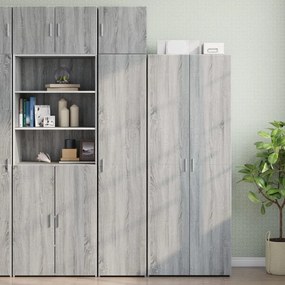 vidaXL Dulap depozitare slim sonoma gri 40x42,5x225 cm lemn prelucrat