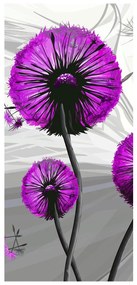 Fototapeta pentru ușă - păpădia abstractă violetă (95x205cm)