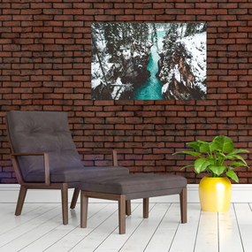 Tablou - râul de munte iarna (90x60 cm)