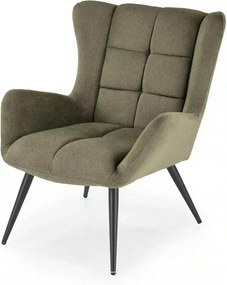 Fotoliu BYRON, stofa clasica verde olive - Vardo 74, 75x85x92 cm